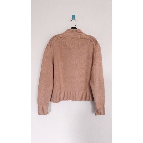 JENNI KAYNE Chase Button Pullover Camel L - Picture 6 of 9